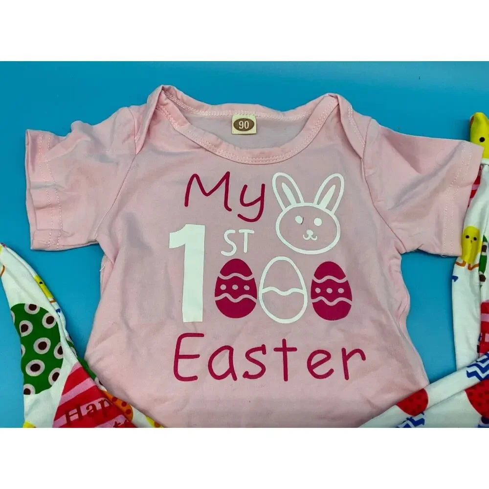 Baby‎ Girl Easter Outfit 12-18M 4pc Set Bunny Chick Spring Clothes
